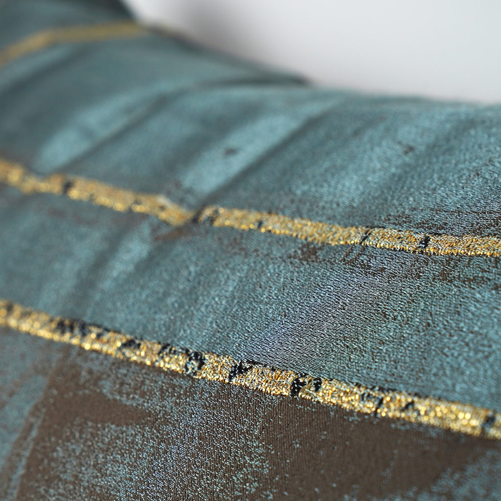 Golden Frame Teal Blue-Cushion