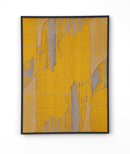 Palace Memory Amber yellow - Fabric Wall art