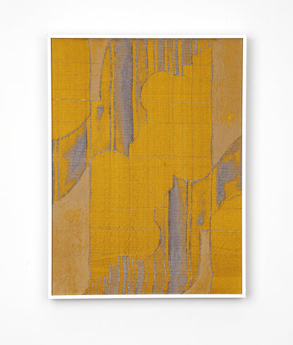 Palace Memory Amber yellow - Fabric Wall art