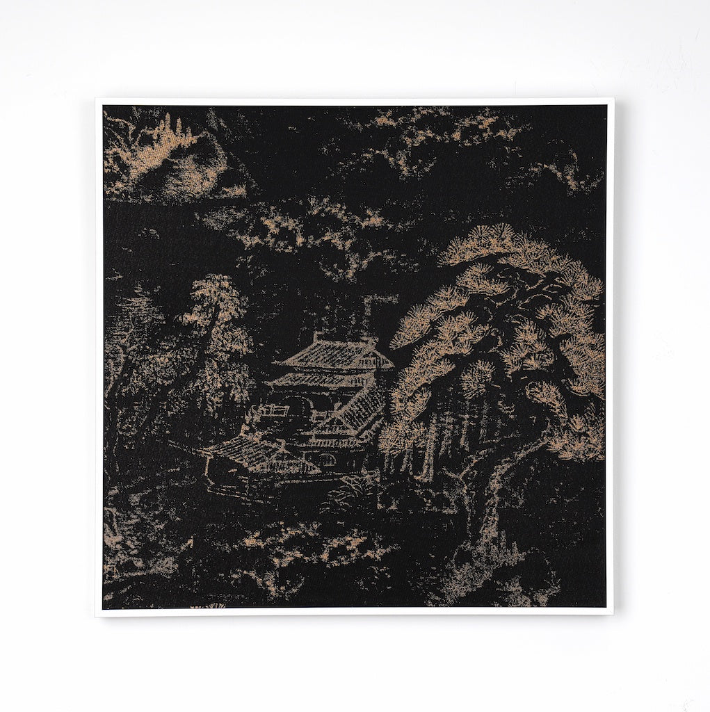 Pine Forest Black - Fabric Wall art