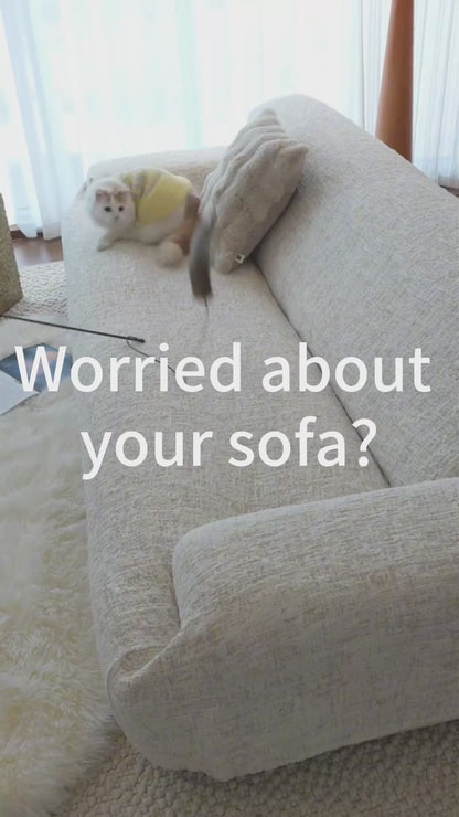 Plush Bouclé Couch Cover – 360° Stretch, Pet-Friendly & Washable