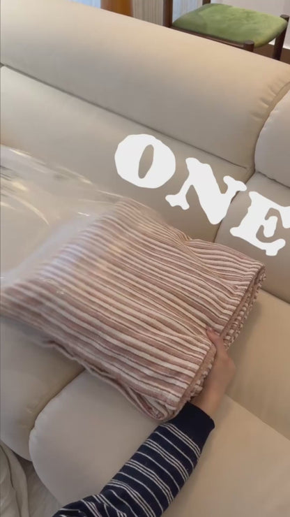 Sleek Chenille Patchwork Couch Throw