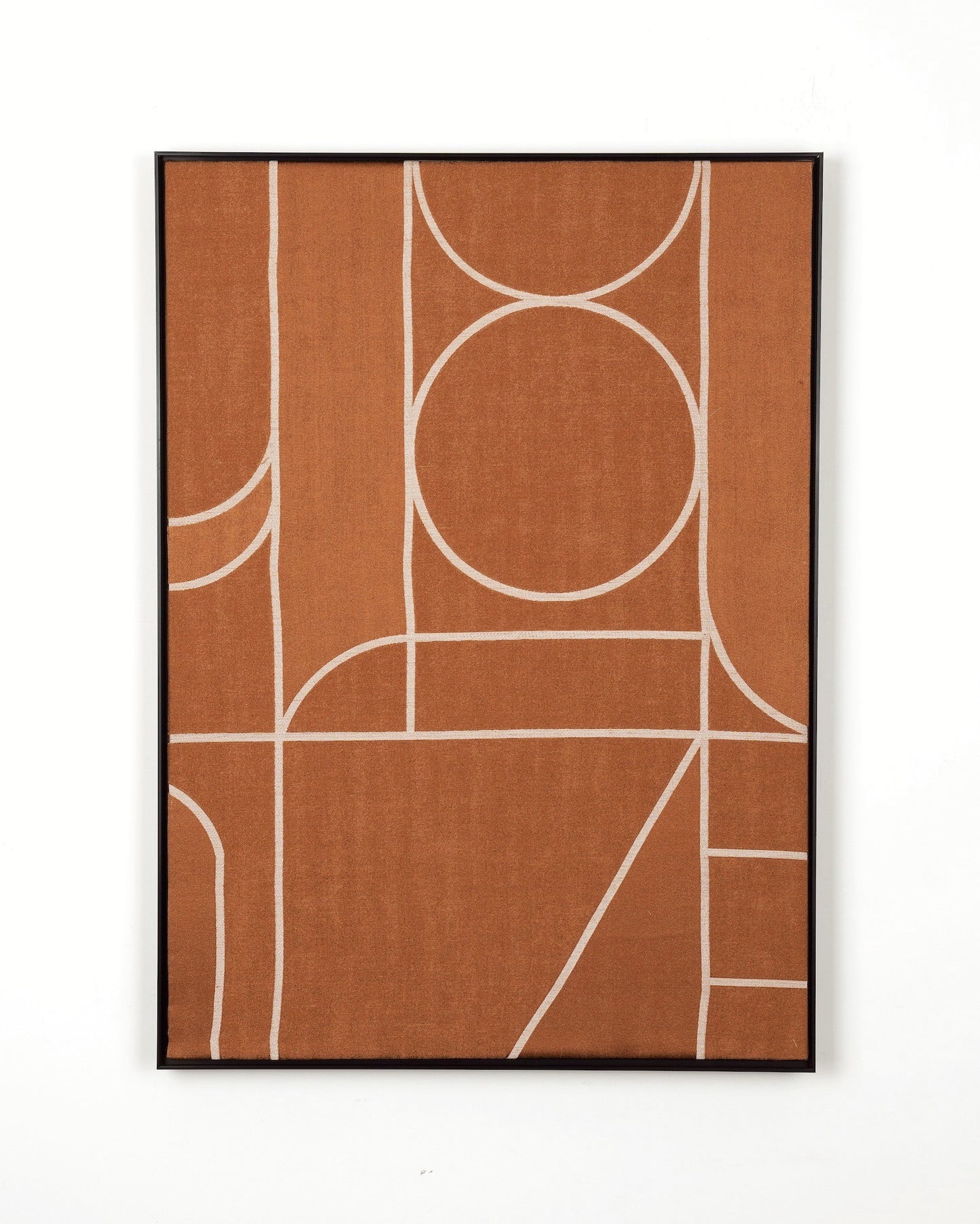 Lines Brown-Fabric Wall art