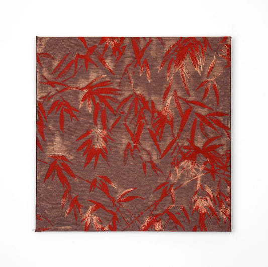 Bamboo In Gold Red-Fabric Wall art