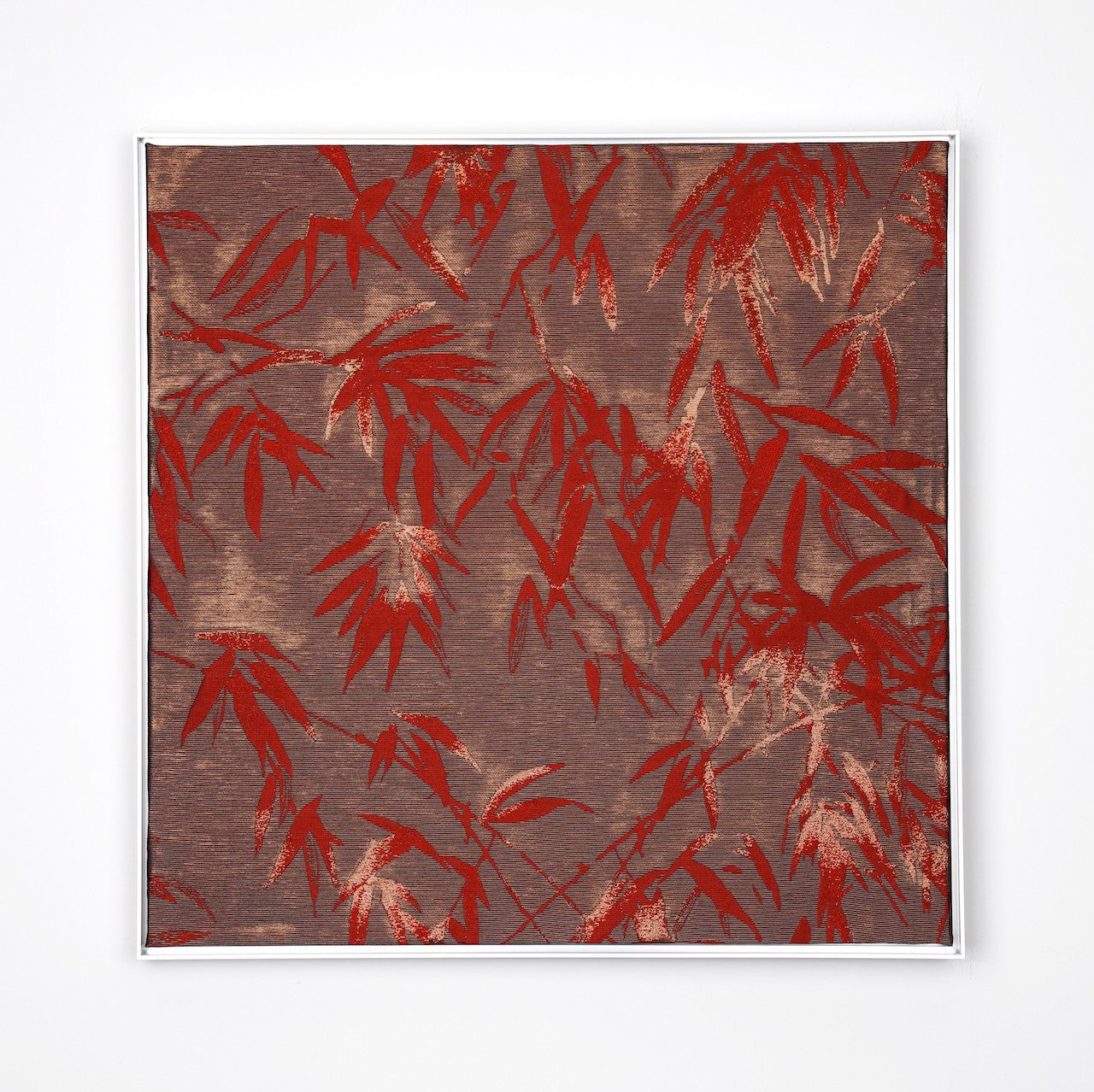 Bamboo In Gold Red-Fabric Wall art